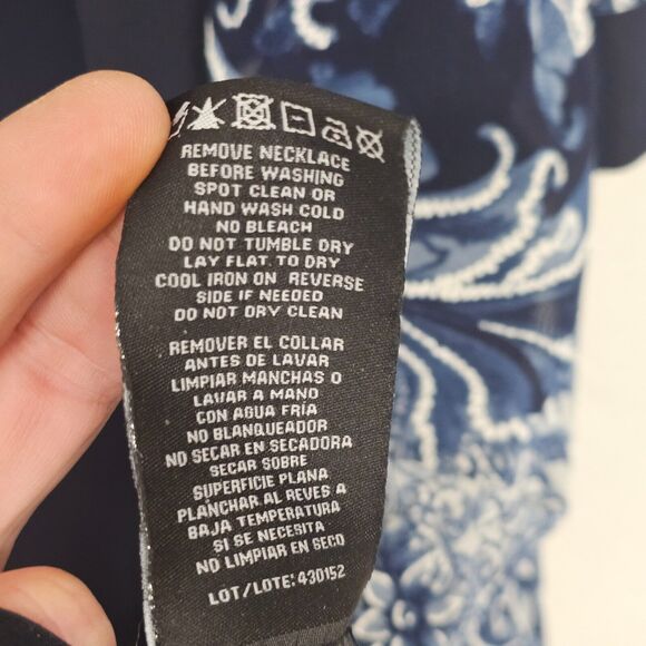 R&M Richards Women's Dress Set Sz 8 Petite Blue Floral Print Professional Office - Picture 5 of 11